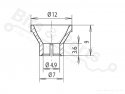 LED Reflector chrome 5mm 